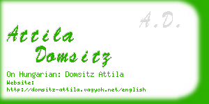 attila domsitz business card